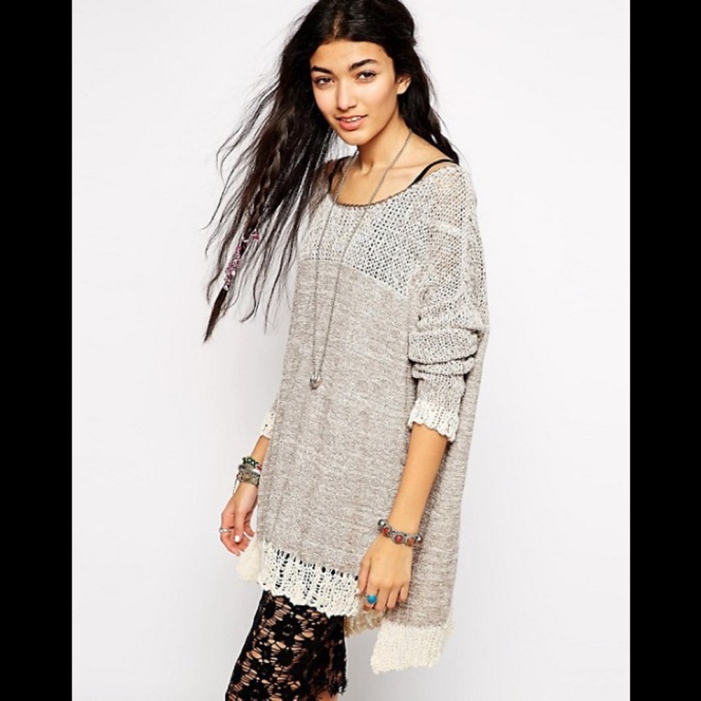 EUC Free People Crochet Sweater